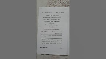 MMPC 018 Question paper #ignou #exam #importantquestions #mba #questionpaper #share #comment #viral