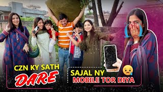 Sajal ny Umra ka Mobile Tor Diya 😢 | Village Main Czn's ky sath Dare Game  | Real Sajal Malik Vlog