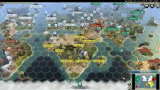 Civilization 5 Gameplay - Historical Spawn Dates on Micro Earth [AI Only Timelapse]