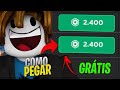 COMO GANHAR 2.400 ROBUX de GRAÇA muito FÁCIL AGORA no ROBLOX!