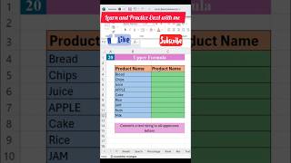Use of Upper formula in Excel| Excel Basics to Advanced 🔥💯 #mechvate #excel