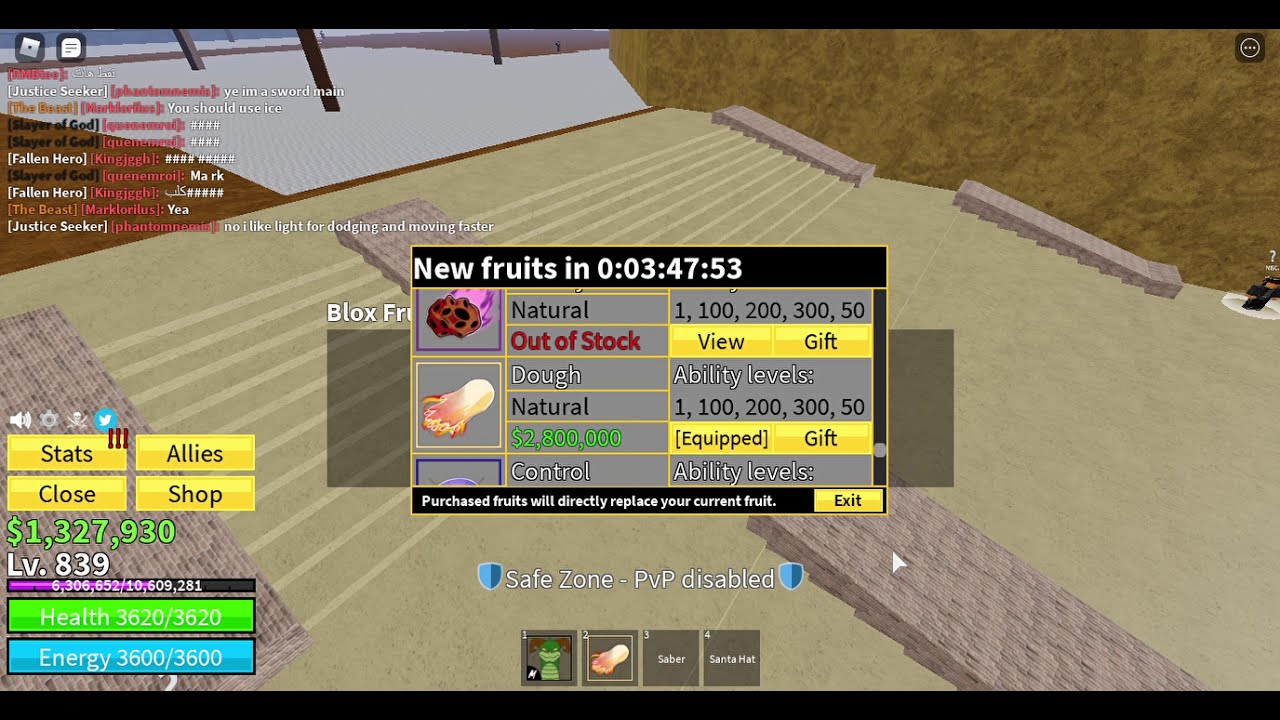 Dough In Stock! : r/bloxfruits