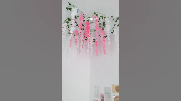 DIY wisteria flowers | room decor idea 🤍 #diy #wisteria #roomdecor #shorts thumbnail