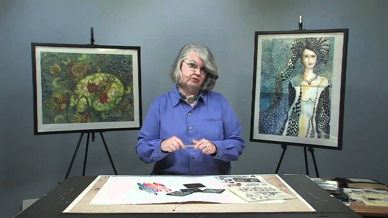 Drawing Zentangle on a Dark Background Using Gel Pens