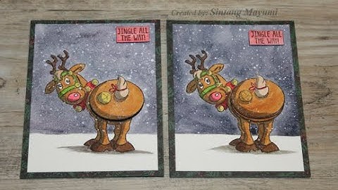 Christmas Card Series 2020 #12 | Reindeer Action Wobble | Art Impressions