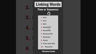 Improve Flow with Time or Sequence Linking Words #IELTS
