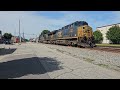 CSX M410-19 CM44AC/ET44AH/SD40-3 with the two tap Salute working Hard good size train 