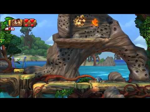 Donkey Kong Country: Tropical Freeze - 100% Walkthrough - 1-2 Shipwreck Shore (Puzzle and KONG)