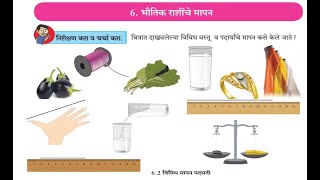 6.भौतिक राशींचे मापन सातवी  सामान्य विज्ञान Class 7th Science Measurement of Physical Quantities