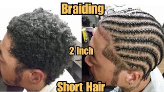 Cornrows and Edge up On 2 Inch Hair