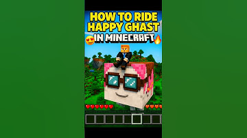 How To Ride a Happy Ghast In Minecraft 🔥👻#shorts