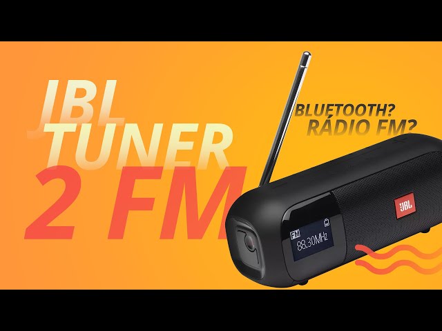 Caixa som portatil jbl tuner fm 2 com bluetooth e radio