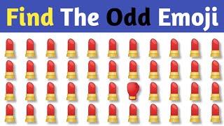 Find the ODD One Out | Emoji Edition 💄🔒😁| Easy , Medium , Hard level |