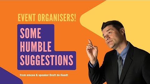 Conference and event organising tips from an emcee