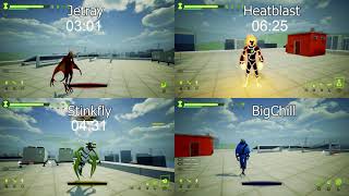 Jetray vs Heatblast vs Stinkfly vs BigChill Race To Top! Ben 10 Game screenshot 3