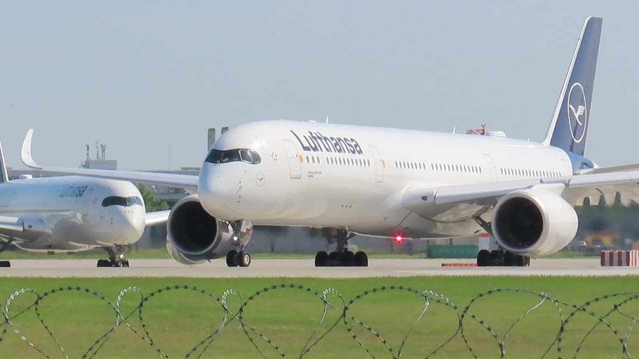 BACK TO BACK Lufthansa A350 Takeoffs | Broadway Aviation