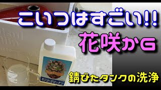 Rabbit P265 ポンプ EC12モデル　タンク錆にて×　日本消防検定協会 錆びてしまった燃料タンクを「花咲かG」を使って錆落としをしました
