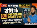 🔥 संधि का महासंग्राम: 100 Important MCQs 🎯 #HindiGrammar #Sandhi