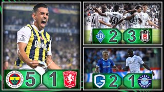 Fenerbahçe 5-1 Twente Dinamo Kiev 2-3 Beşi̇ktaş Genk 2-1 Adana Demi̇rspor Konferans Li̇gi̇