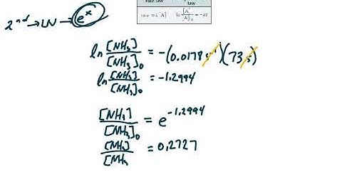 ALEKS - Using an integrated rate law for a first order reaction (Example 1)