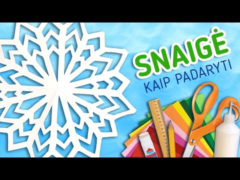 Video: Kaip Pagaminti Popierines Snaiges