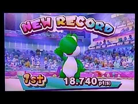 18.740 pts (PB) Gymnastics Floor (Yoshi) Mario & Sonic at the London 2012 Olympic Games (3DS)