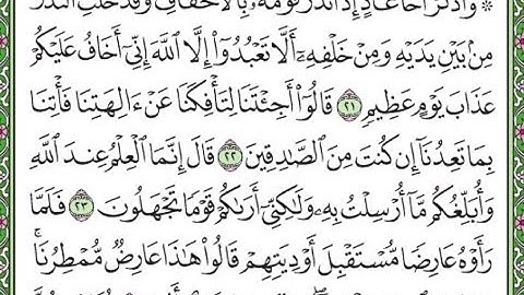 سورة الأحقاف مكررة الأيات من 21 إلى 24   Surah Al-Ahqaf repeated