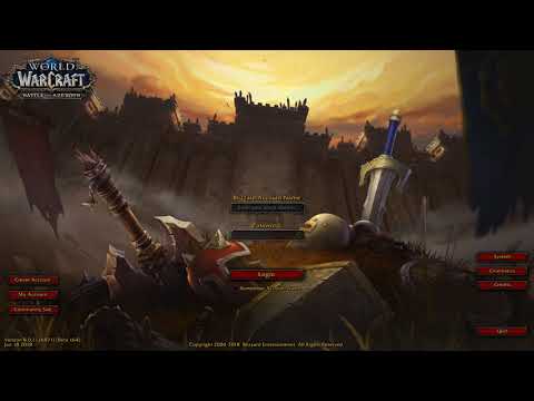 Before the Storm - Warcraft Battle for Azeroth Login Screen with Music