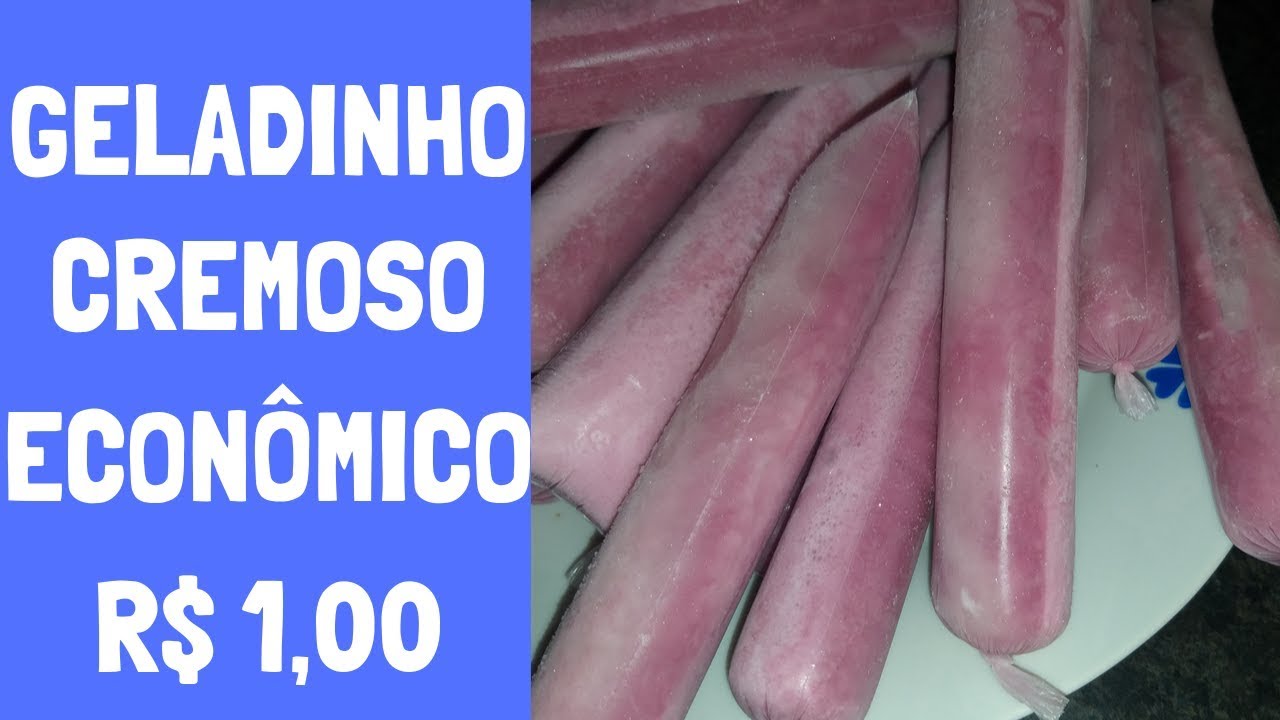 Geladinho Cremoso com Água e Leite em Pó