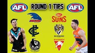 Round 1 AFL TIPS + PREDICTIONS.