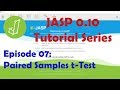 JASP 0.10 Tutorial: Paired Samples T-test (Episode 7)