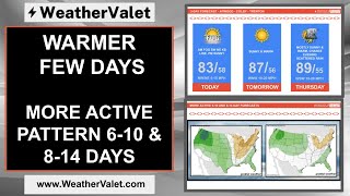 WARMER FEW DAYS BEFORE MORE ACTIVE WX  PATTERN LATER THIS WEEKEND NEXT WEEK