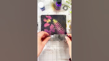 Gel Printing using Stencils and Stamps #mixedmedia #art #cards #papercraft #rubberdancestamps