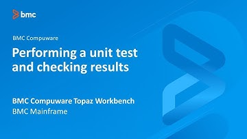 BMC Compuware Topaz Workbench - Performing a unit test and checking results