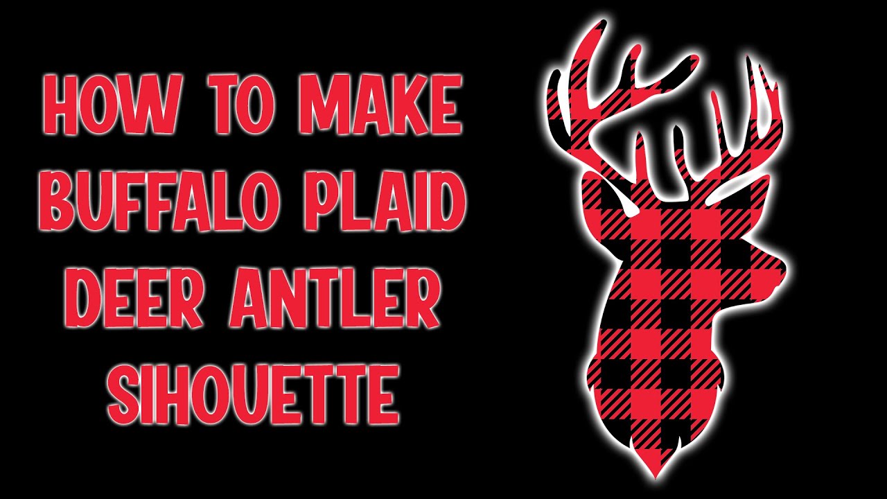 How to Make Buffalo Plaid Deer Antler Silhouette in Adobe Illustrator ...