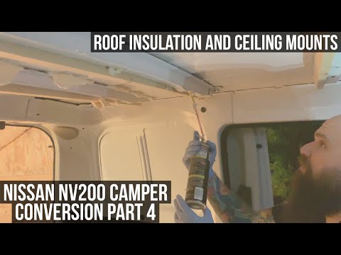 nissan-nv200-camper-conversion-|-part-4-|-insulating-the-roof-and-adding-ceiling-mounts