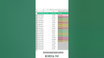 Excel - Son Kullanım Tarihine Göre uyarı Çıkarma (RENKLENDİRME) - EXCEL 751