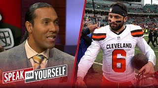 T.J. Houshmandzadeh talks the feud between Baker Mayfield and Hue Jackson | NFL | SPEAK FOR YOURSELF