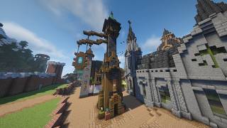 Minecraft: How To Build A Medieval Clock Tower | Tutorial