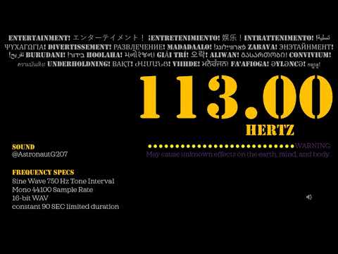 113 Hz 1 Hz Interval Sine Pure Tone Frequency 441000 Sample Stereo