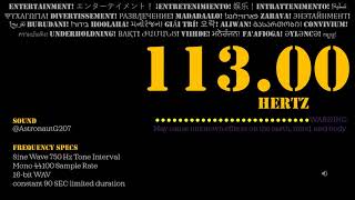 113 Hz 1 Hz Interval Sine Pure Tone Frequency 441000 Sample Stereo