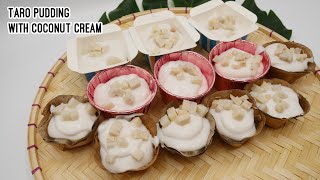 Khanom Tako | | Taro Pudding with Coconut Cream  (Khanom Tako) Thai Dessert