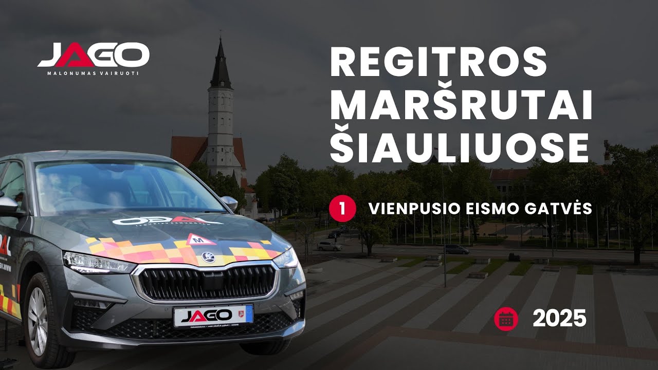 JAGO | Šiauliai - Regitros maršrutai Šiauliuose | Vienpusio eismo gatvės