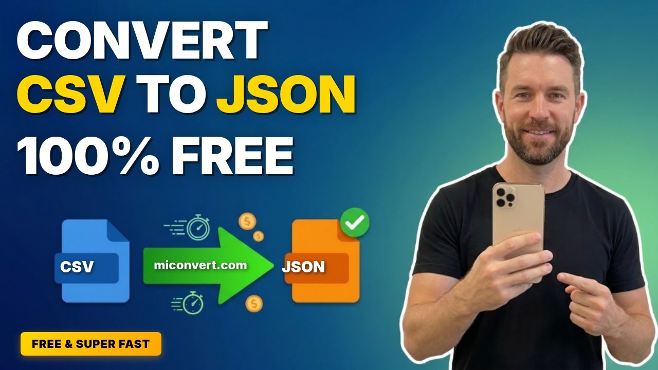 Best Free CSV to JSON Converter — No Installation Needed - YouTube