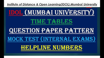 IDOL | Internal Exam Time Table | M.com | Question Paper Pattern | Hall Tickets | March 2023