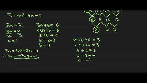 QUADRATIC SEQUENCE GRADE 12