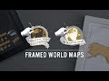 Framed scratch map by luckies of london