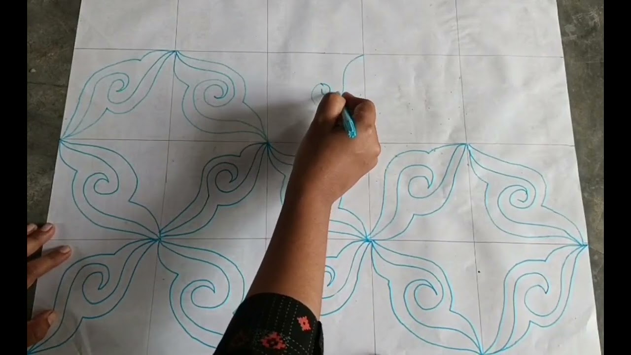 New nokshi Katha designer art 🖊️ নতুন নকশী কাথার ডিজাইন