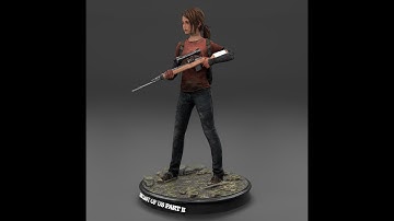 the last of us ellie williams 3d print model animation
