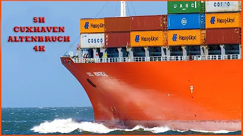 4K | 5 HOURS Epic Ship Spotting at Altenbruch, Cuxhaven #shipspotting